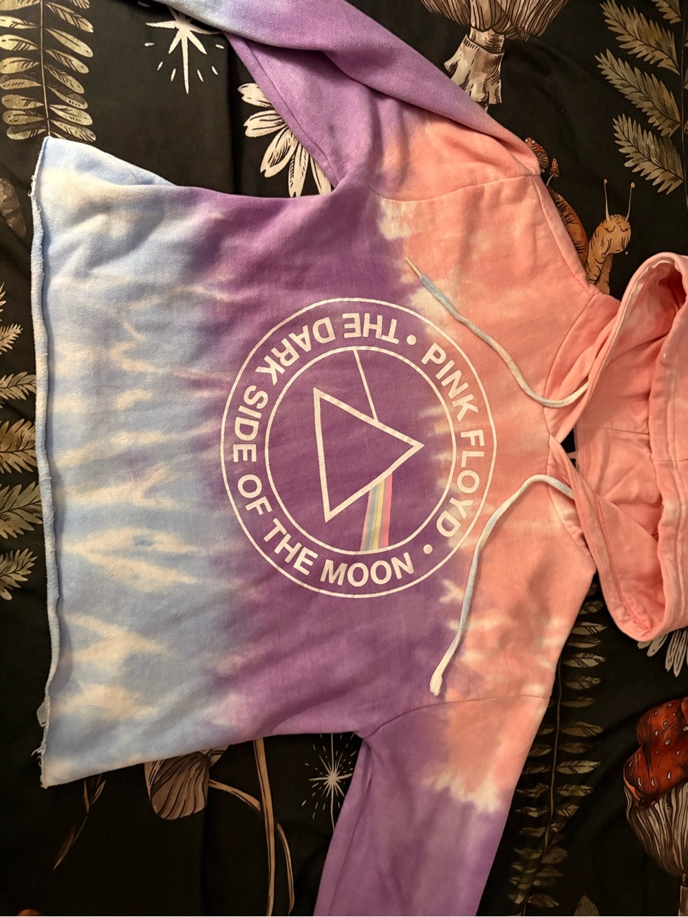 Pink Floyd Tie-Dye Hoodie in Pink, Purple & Blue Ombre